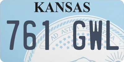 KS license plate 761GWL