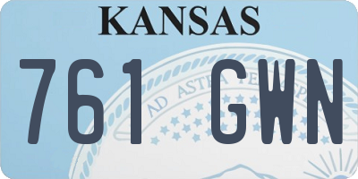 KS license plate 761GWN