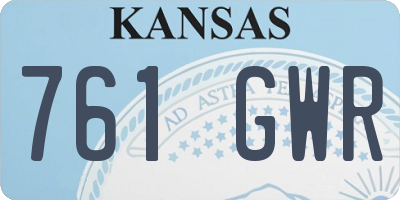 KS license plate 761GWR