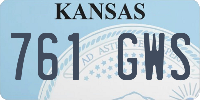KS license plate 761GWS