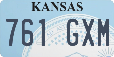 KS license plate 761GXM