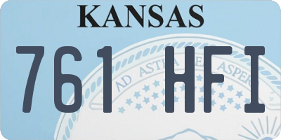 KS license plate 761HFI