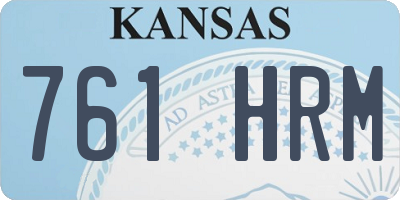 KS license plate 761HRM