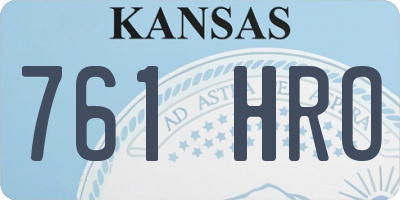 KS license plate 761HRO