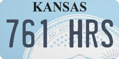 KS license plate 761HRS