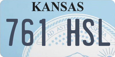 KS license plate 761HSL