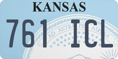 KS license plate 761ICL