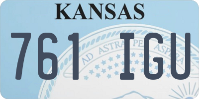 KS license plate 761IGU