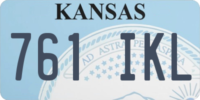 KS license plate 761IKL