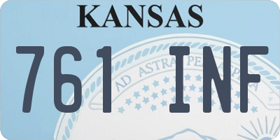 KS license plate 761INF