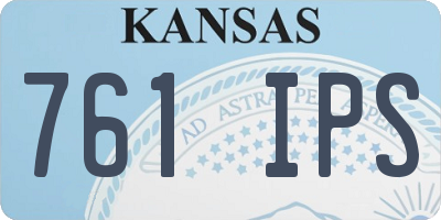 KS license plate 761IPS