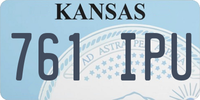 KS license plate 761IPU