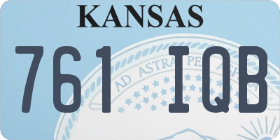 KS license plate 761IQB