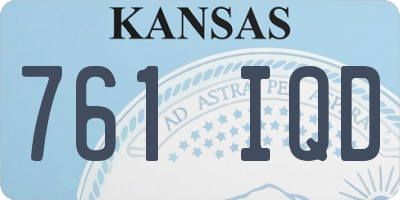 KS license plate 761IQD