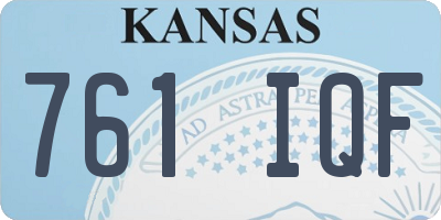 KS license plate 761IQF
