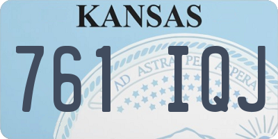 KS license plate 761IQJ
