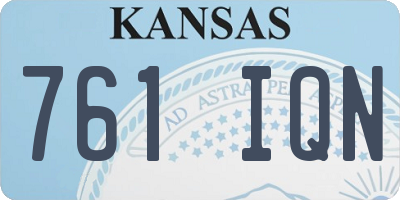 KS license plate 761IQN