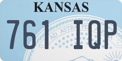 KS license plate 761IQP
