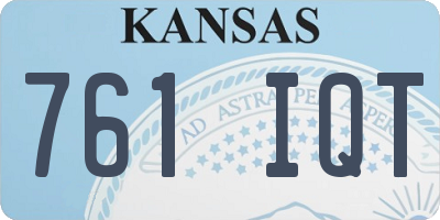 KS license plate 761IQT