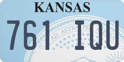 KS license plate 761IQU
