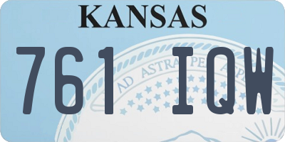 KS license plate 761IQW