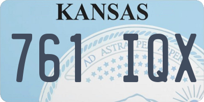 KS license plate 761IQX