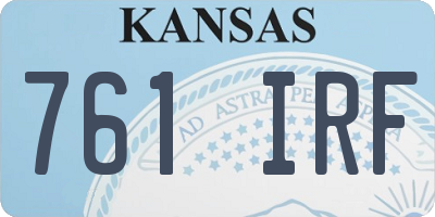 KS license plate 761IRF