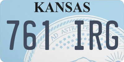 KS license plate 761IRG