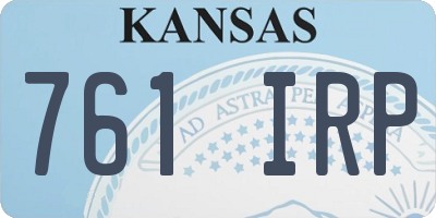 KS license plate 761IRP