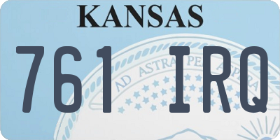 KS license plate 761IRQ