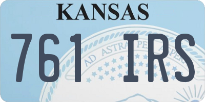 KS license plate 761IRS