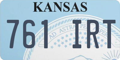 KS license plate 761IRT