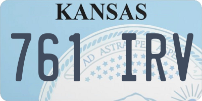 KS license plate 761IRV