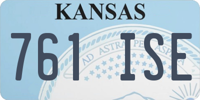 KS license plate 761ISE