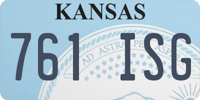 KS license plate 761ISG