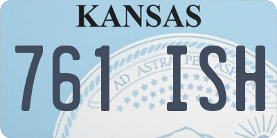 KS license plate 761ISH