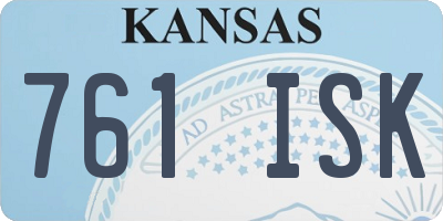 KS license plate 761ISK