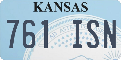 KS license plate 761ISN