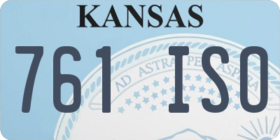 KS license plate 761ISO