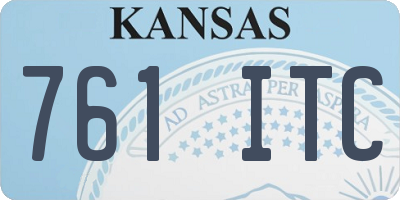 KS license plate 761ITC