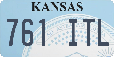 KS license plate 761ITL