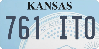 KS license plate 761ITO