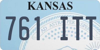 KS license plate 761ITT