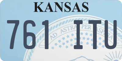 KS license plate 761ITU
