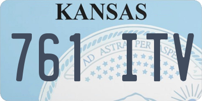KS license plate 761ITV