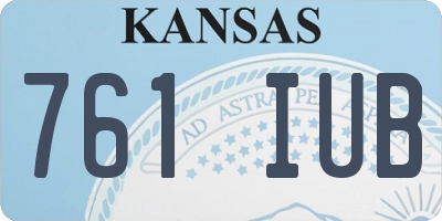 KS license plate 761IUB