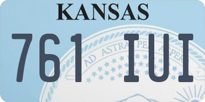 KS license plate 761IUI