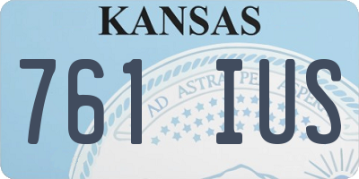KS license plate 761IUS