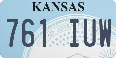 KS license plate 761IUW