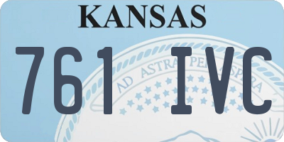 KS license plate 761IVC